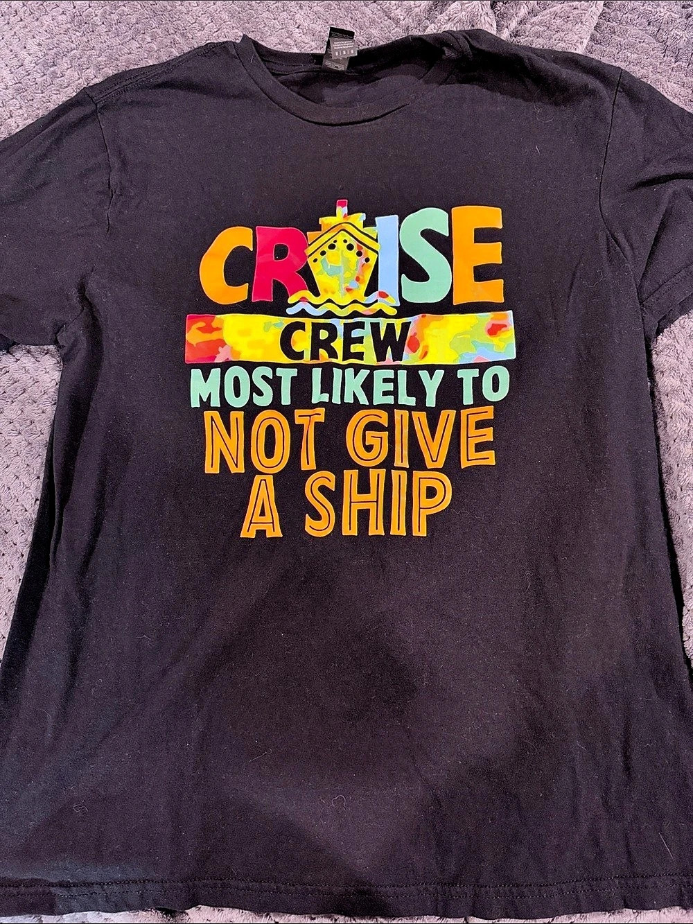 Crew Graphic Short Sleeve Tee in Black